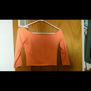 Peach crop top