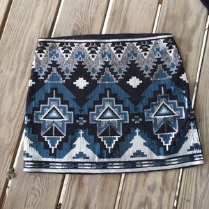 Express sequin skirt