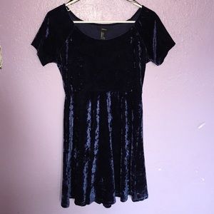 Blue Velvet Dress