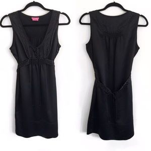 BCBGIRLS Silk Black Sleeveless Shift Dress Size 4