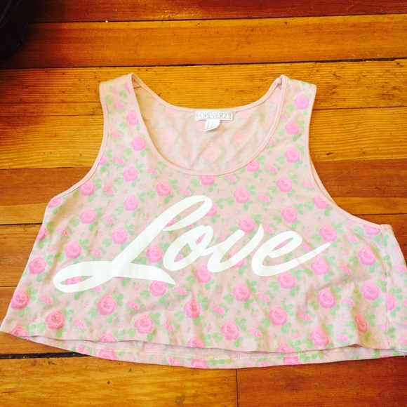 Forever 21 Pink Love Crop Top!
