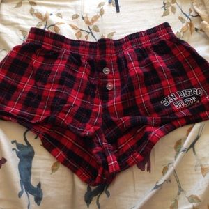 SDSU pajama shorts