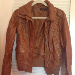 Brown moto jacket