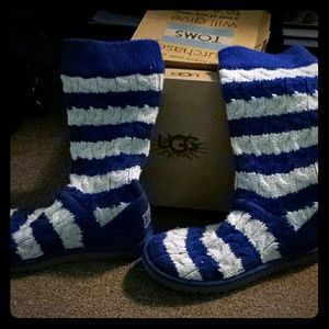 UGG AUSTRALIA TALL STRIPE CABLE KNIT
