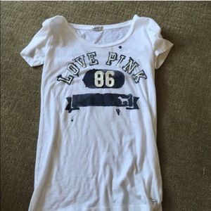 Love pink white t