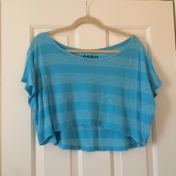 Blue Aeropostale Cropped Sleep Shirt