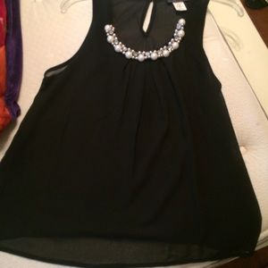 Beaded Black Top