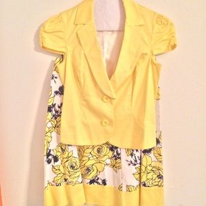 YELLOW/FLORAL 2 PIECE SKIRT & TOP 🌼