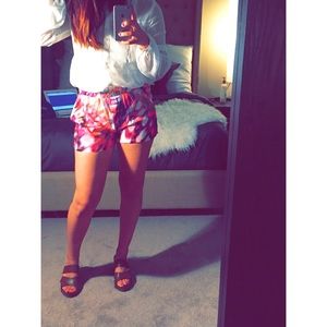 Watercolor Print Shorts