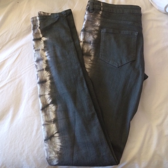 H&M grey and white tye dye skinny jeans