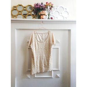 Cream lace tee
