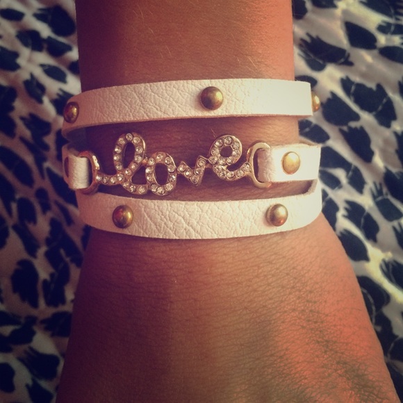 LOVE belt bracelet (white/gold)