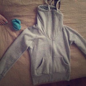 Women's grey necked jacket