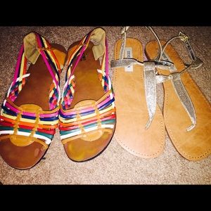 Sandals both pair