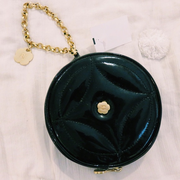 Eric Javits patent round wristlet - NWT