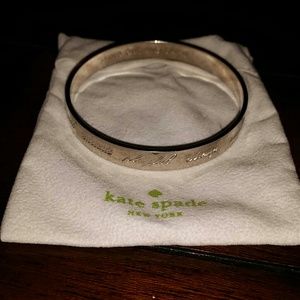 Kate Spade silver idiom bangle bracelet