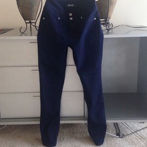Dark blue high waisted skinny leg pant