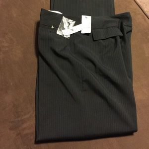 Black pinstripe slacks