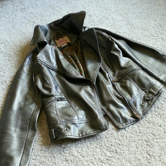 Silver leather jacket