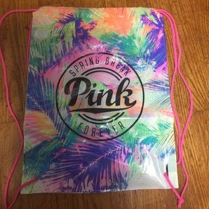 Vs pink drawstring bag
