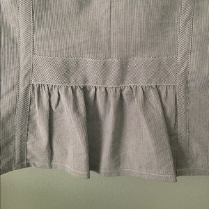 Super cute pin striped skirt with ruffle in back