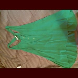 Green sleeveless shirt