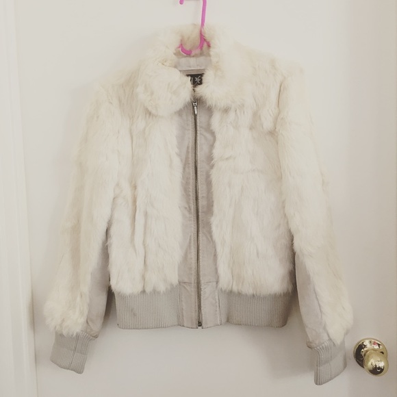 Real fur and real leather jacket