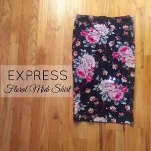 ||Floral Midi Skirt