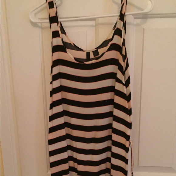 Striped dress with belt