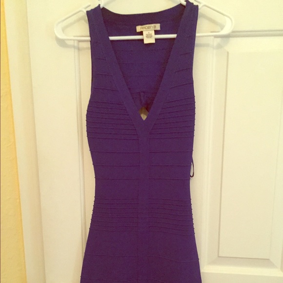 Navy blue spandex dress