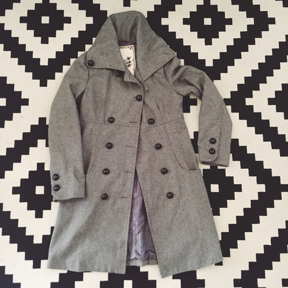 Forever 21 Grey Wool Peacoat