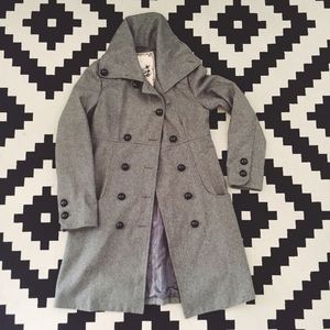 Forever 21 Grey Wool Peacoat