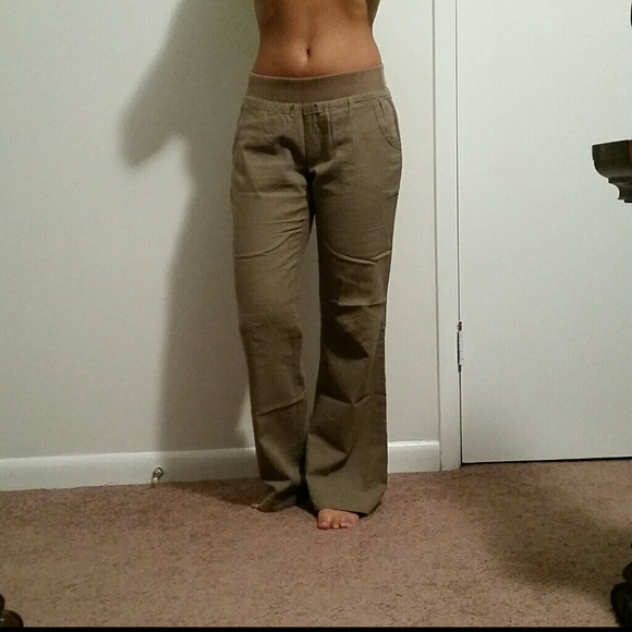 NWOT Brown/Dark Tan Linen Pants