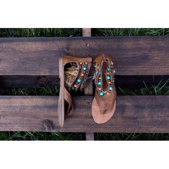 Boho sandals- NEVER WORN!