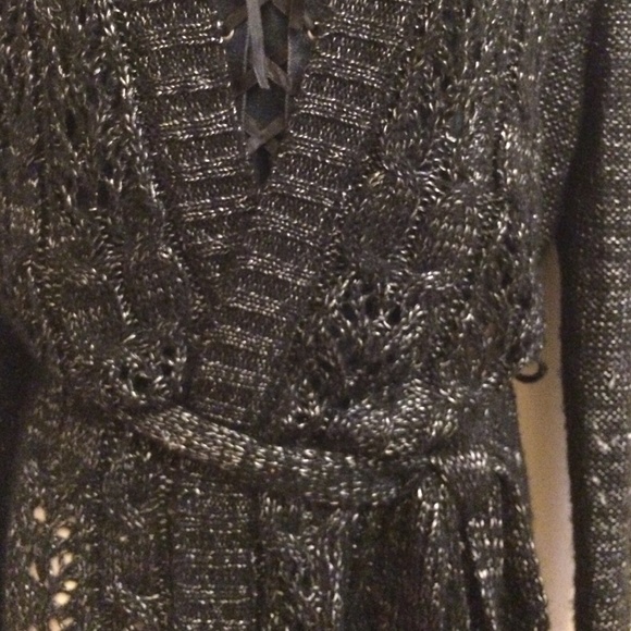 Wrap sweater. Black - Picture 2 of 4