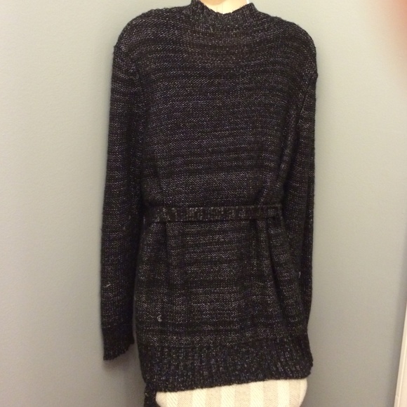 Wrap sweater. Black - Picture 3 of 4