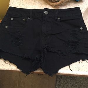 Black American eagle high waisted shorts