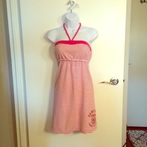 VS PINK Striped Halter Dress