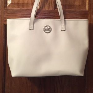 Michael Kors white handbag