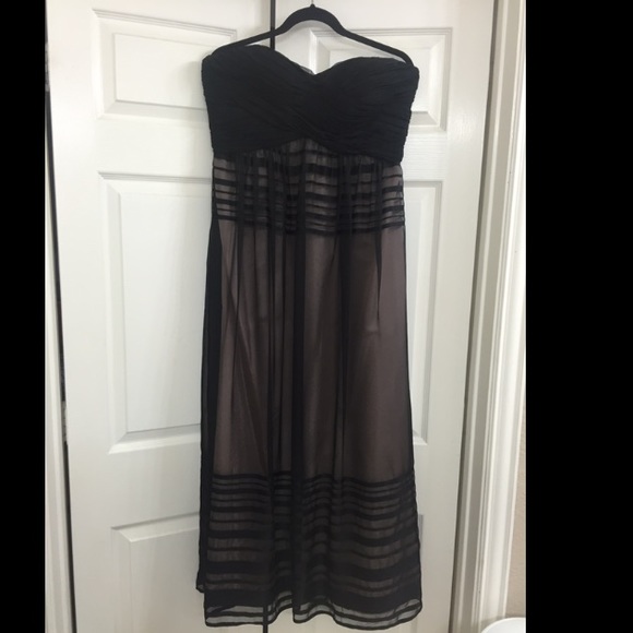 Black see thru evening dress