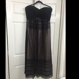 Black see thru evening dress