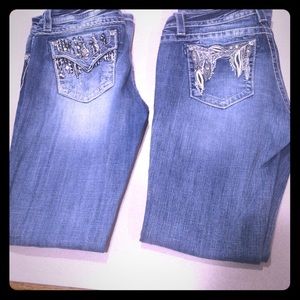 Miss Me jeans.. Both are 29 easy fit boot cut.