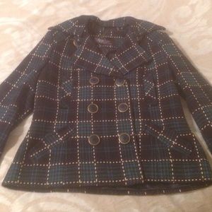 Plaid Peacoat