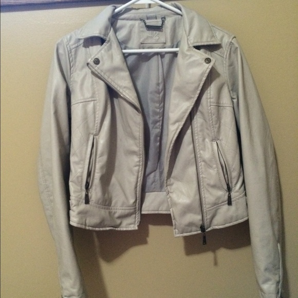 Tan leather jacket