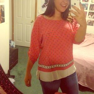 Cute semi high low shirt