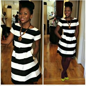 ELLE BLACK & WHITE DRESS.