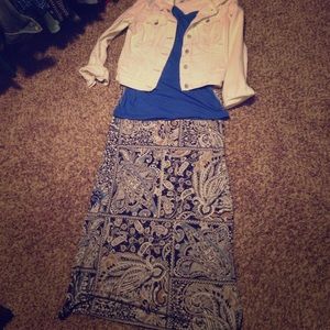 Long paisley skirt!