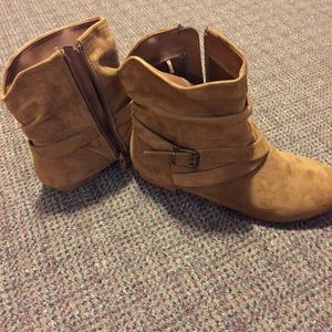 Express tan ankle boots
