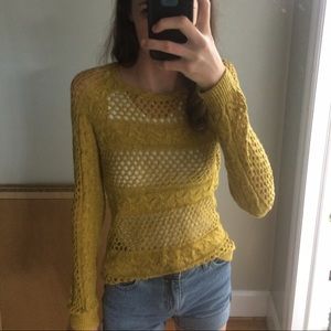 Forever 21 mustard yellow knit sweater