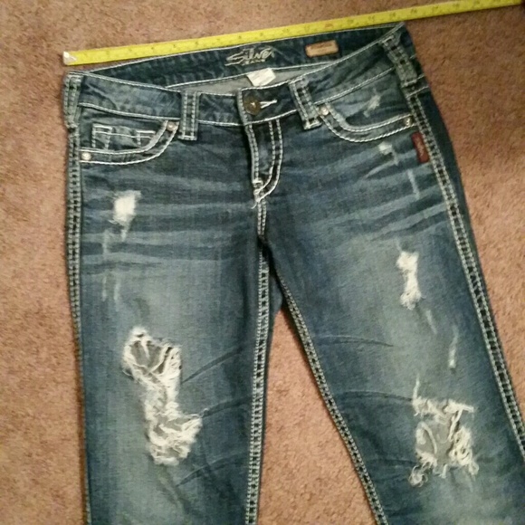 *SOLD* * * * *Silver "Frances" Flare Jean - Picture 3 of 4